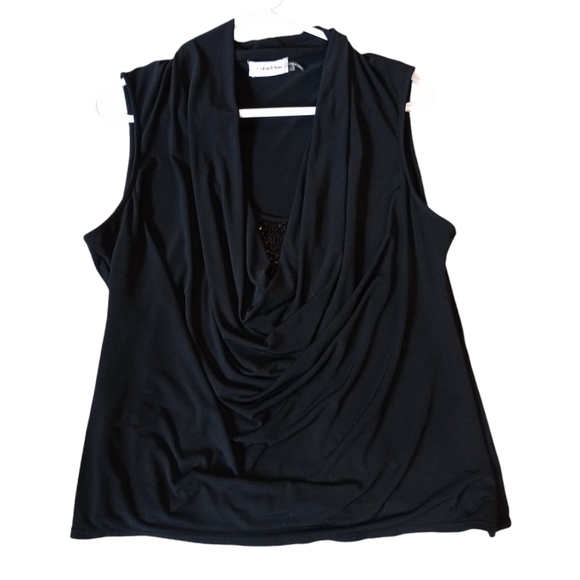 Calvin Klein XL drapey sleeveless shirt - Picture 1 of 3
